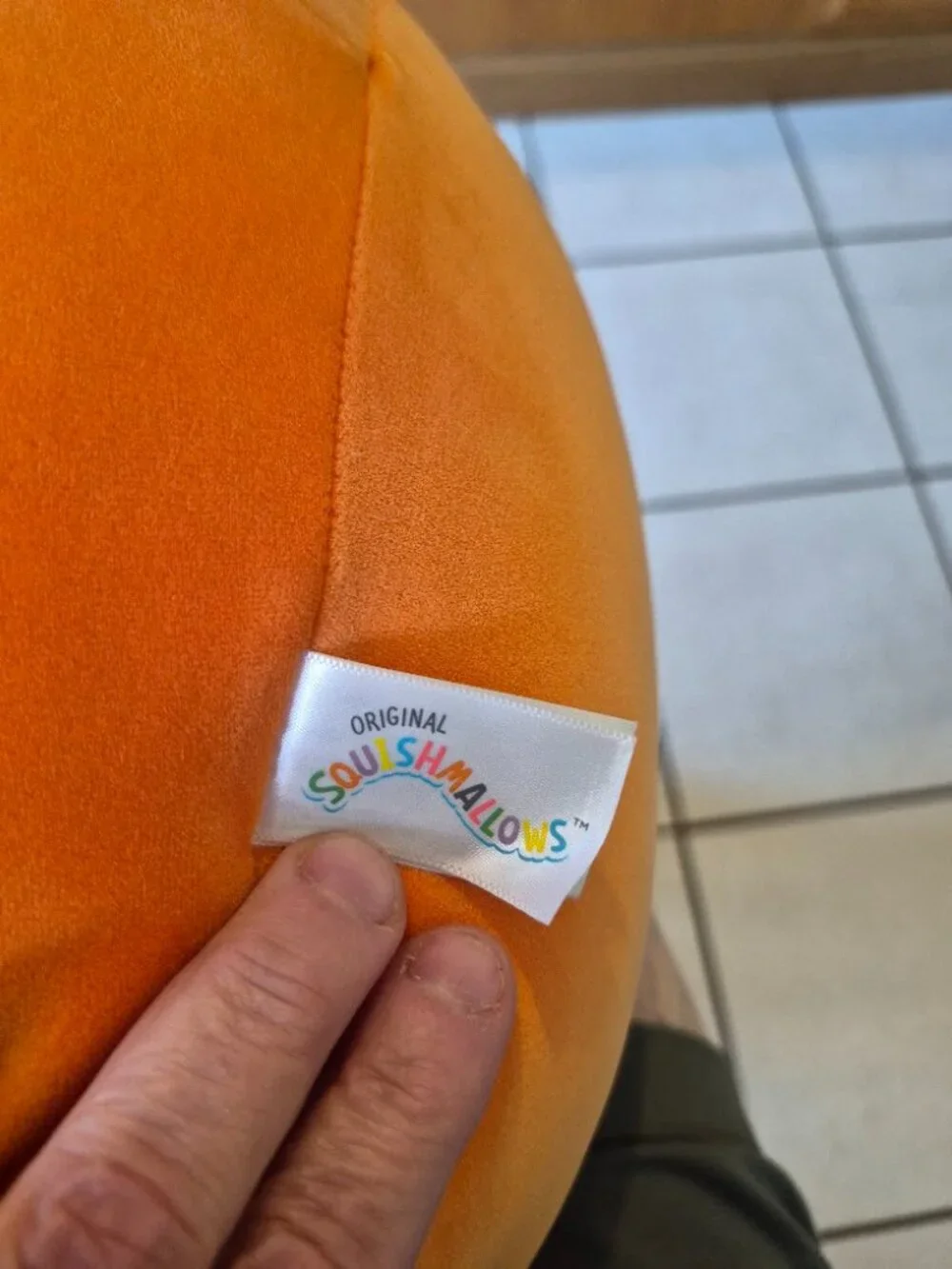 Jumbo Squishmallow Avery the Duck in Pumpkin Costume